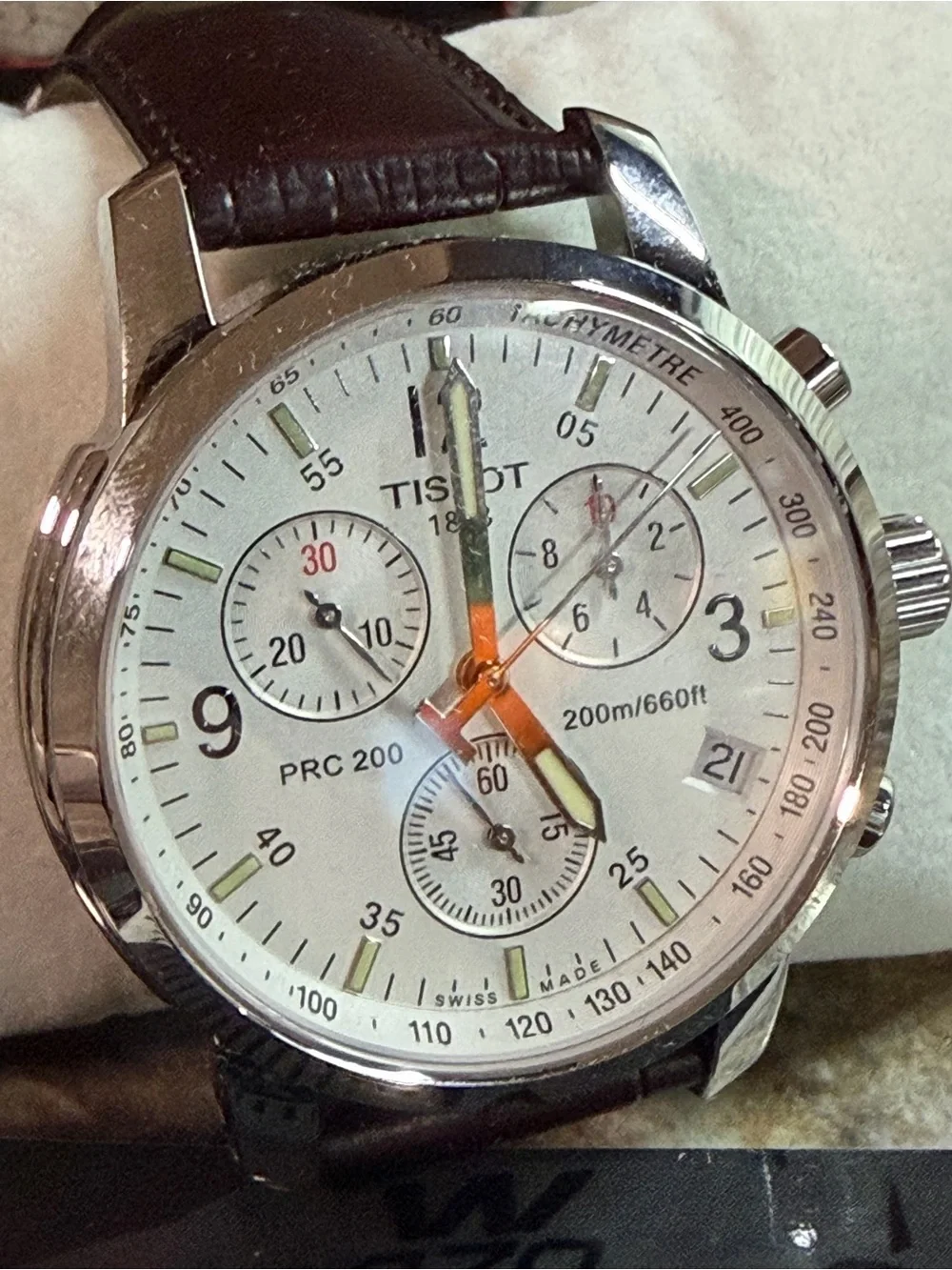 Tissot PRC200 Chronograph T17.1.516.32 NOS 39mm White Dial Full Set